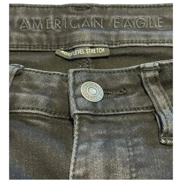American Eagle Size 2 Long Black Next Level Stretch Highest Rise Jegging - Picture 3 of 7